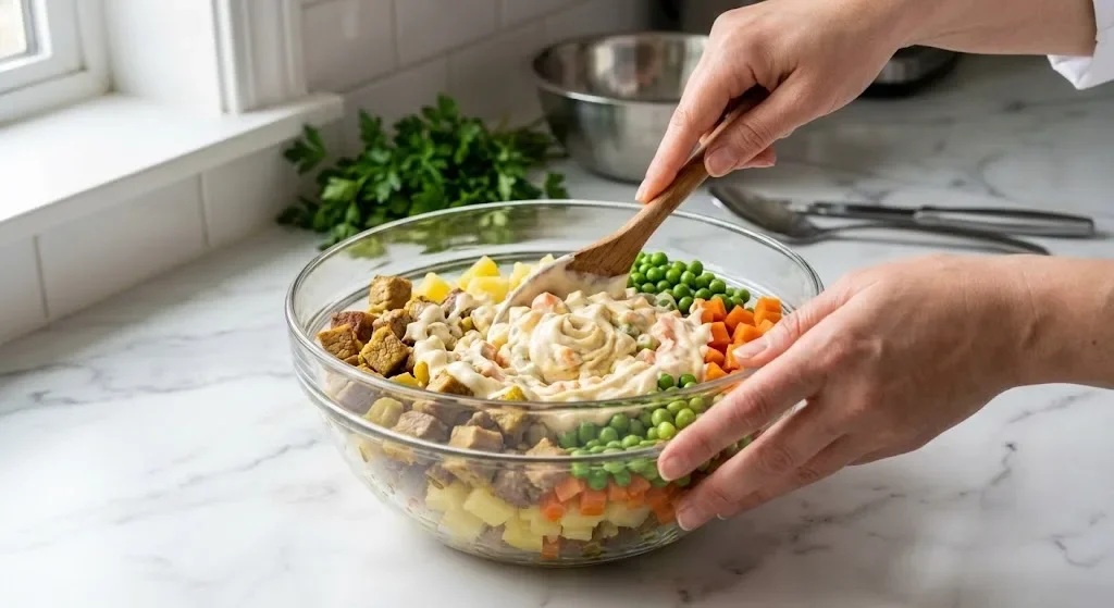 Salată de Boeuf Tradițională: Rețeta Clasică pentru Sărbători (Pas cu Pas)