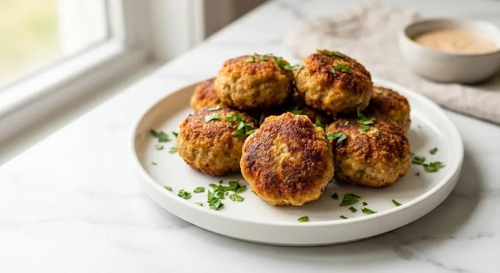 Chiftele la cuptor din carne de porc – fragede, suculente, fără baie de ulei Chiftele la cuptor din carne de porc – fragede, suculente, fără baie de ulei