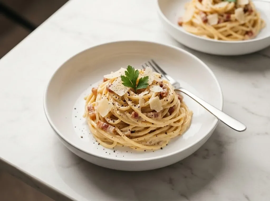Spaghete Carbonara Cremoase - Rețetă Simplă în 25 Minute Spaghete Carbonara Cremoase - Rețetă Simplă în 25 Minute