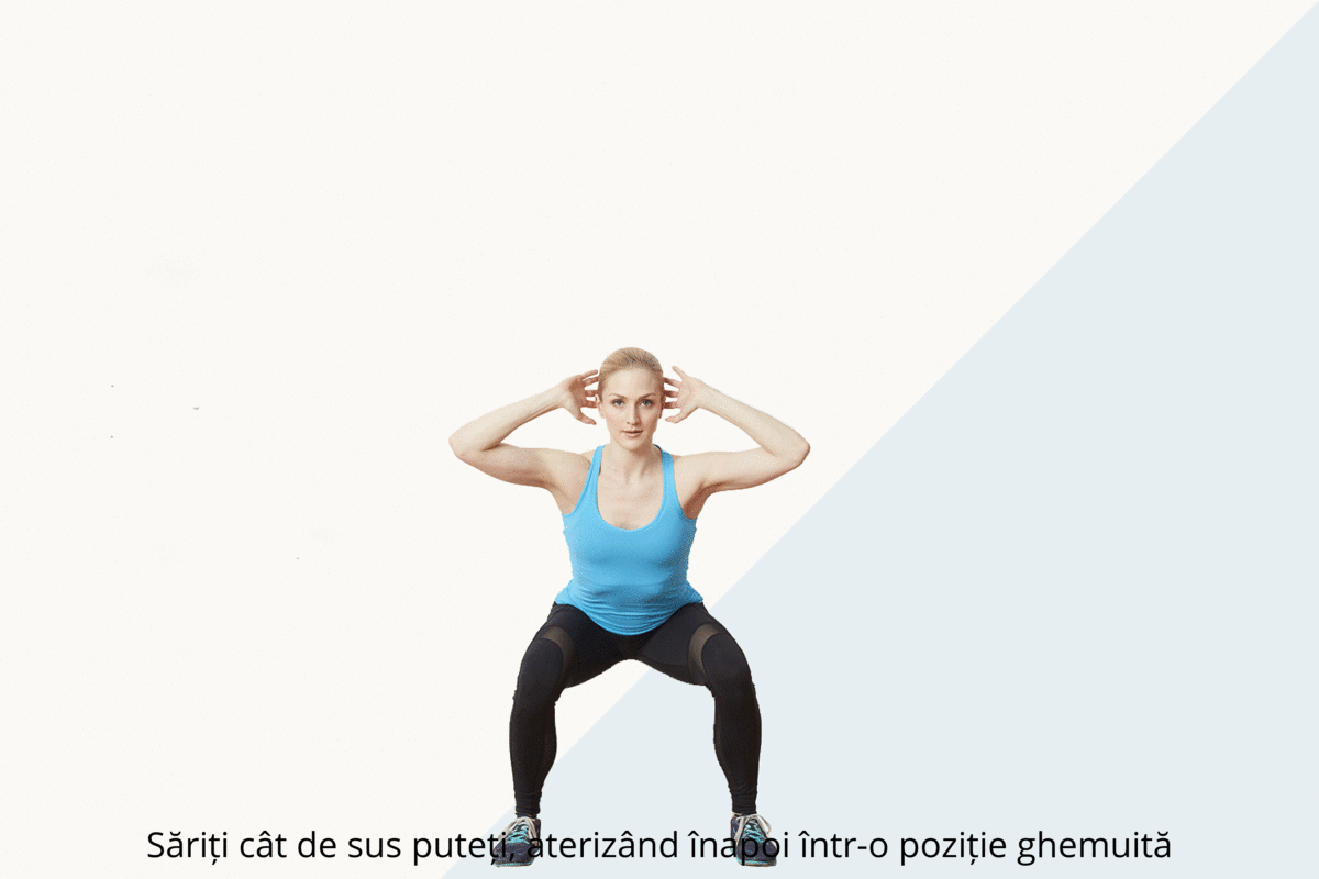 9 metode excelente de antrenament cardio acasa Sarituri ghemuite intr-un antrenament cardio acasa