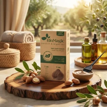 Vopsea de par Biomagic 7.00, blond natural, fara amoniac, 250g - Produse cosmetice