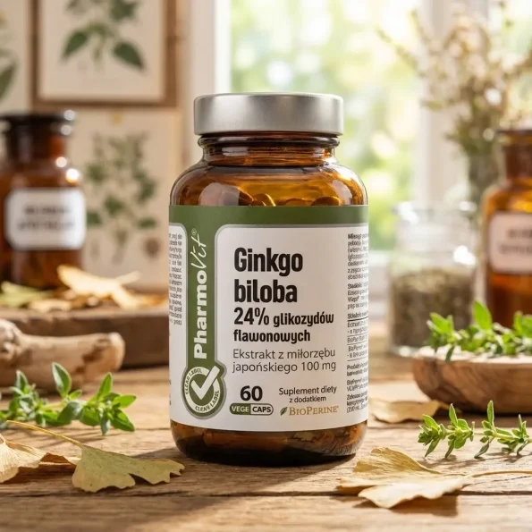Ginkgo Biloba, formula pura, Pharmovit, 60 buc - Vitamine minerale remedii naturale