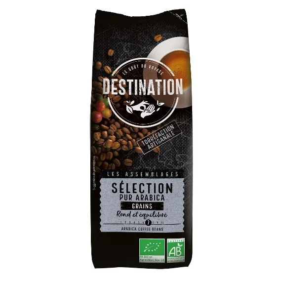 Cafea boabe Arabica 100 % selecție BIO 250 g - Destination