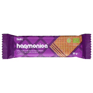Napolitană probiotică cu cremă de lapte-cacao BIO 30 g - Harmonica