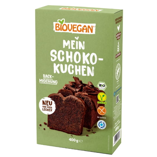 Amestec pentru prăjituri de ciocolată fără gluten BIO 400 g - Biovegan