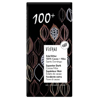 Ciocolată neagră bio, cacao 100%, Vivani, 80g