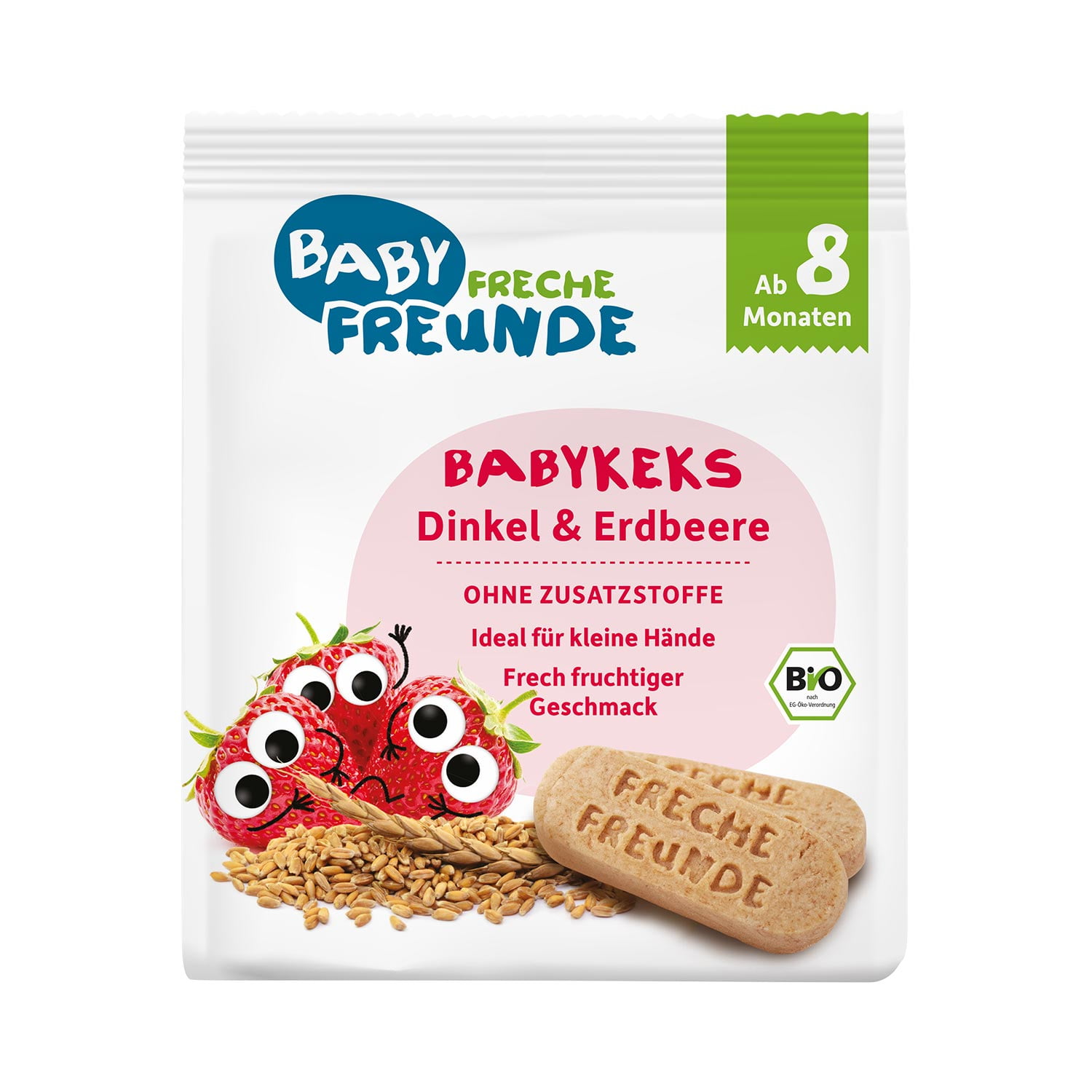 Biscuiți din spelta cu căpșuni de la 8 luni BIO 100 g - Freche Freunde
