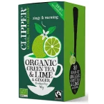 Ceai verde cu lamaie si ghimbir Bio Fair Trade Clipper (20 x 2 g) 40 g