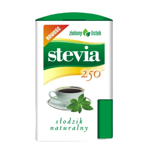 Pastiluțe de Stevia în dozator (250 buc) 13 g - Zielony Listek