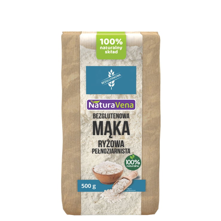 Făină de orez integral fără gluten 500 g - Naturavena