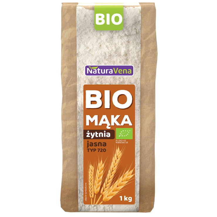 Făină ușoară de secară tip 720 BIO 1 kg - Naturavena Bio