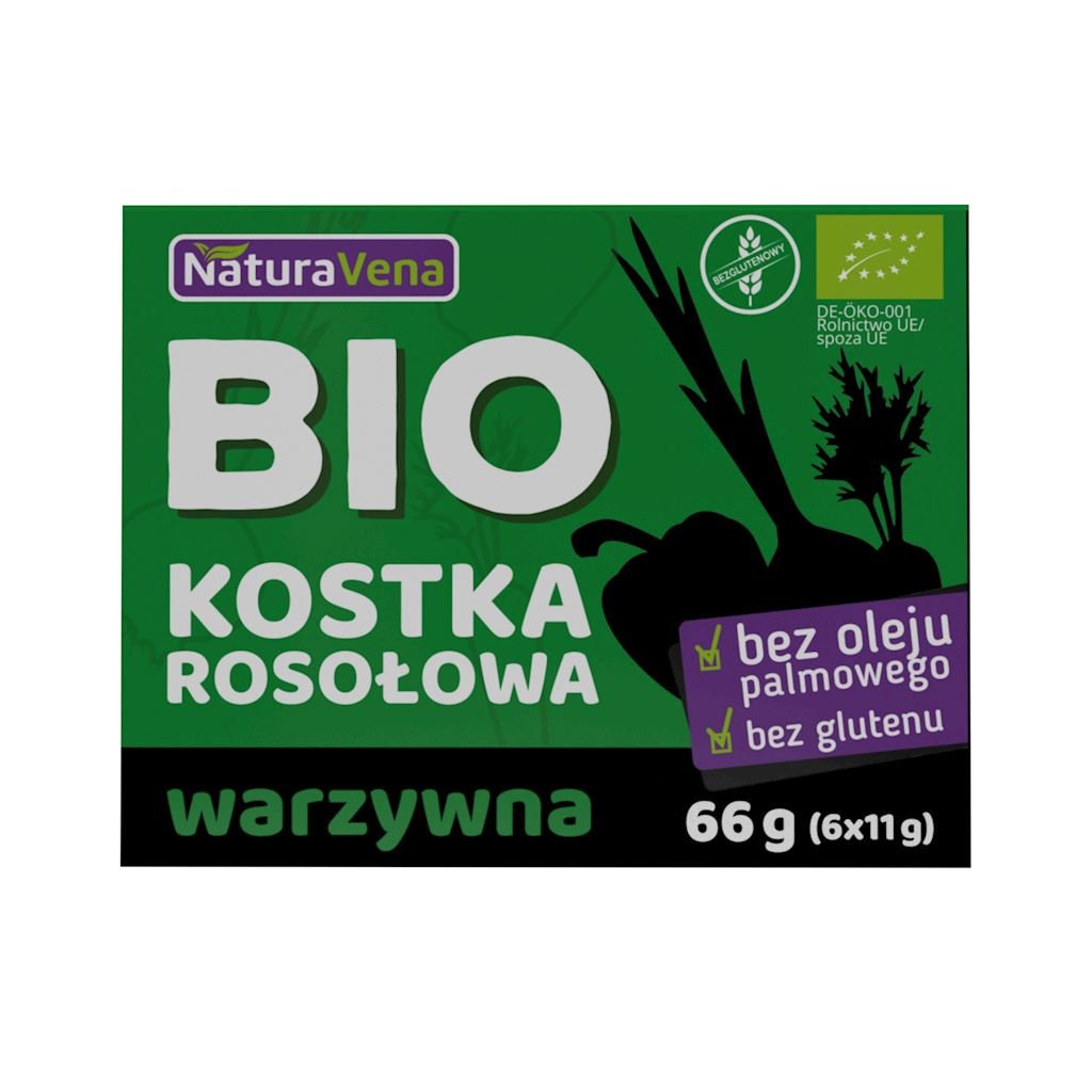 Cuburi de supa vegetal fără gluten BIO (6 x 11 g) 66 g - Naturavena Bio