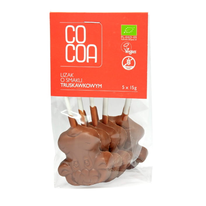 Acadele fără gluten cu ciocolată și căpșuni BIO (5 x 15 g) 75 g - Cocoa