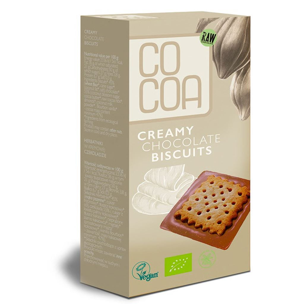 Biscuiți cremoși cu ciocolată BIO 95 g - Cocoa