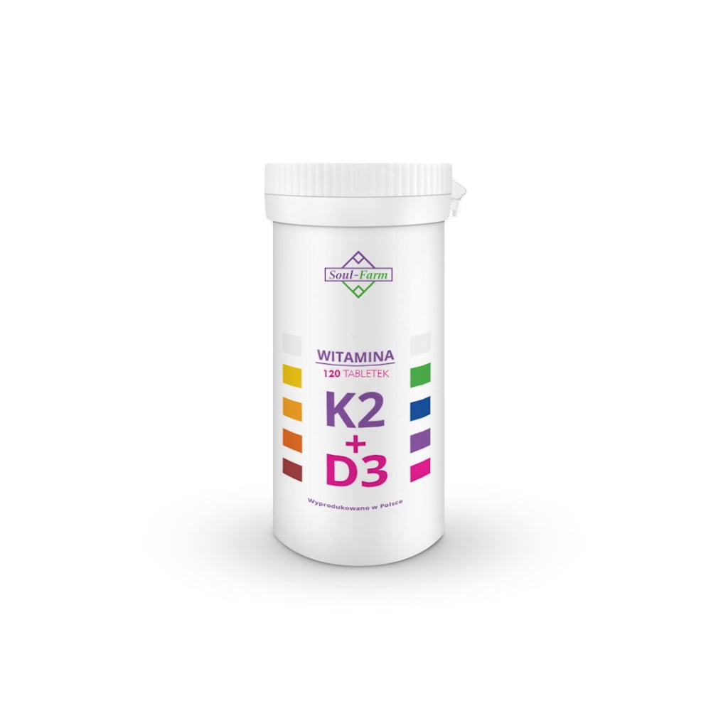 Vitamina K2 mk7 + d3 120 comprimate (100 mcg + 50 mcg) - Soul Farm