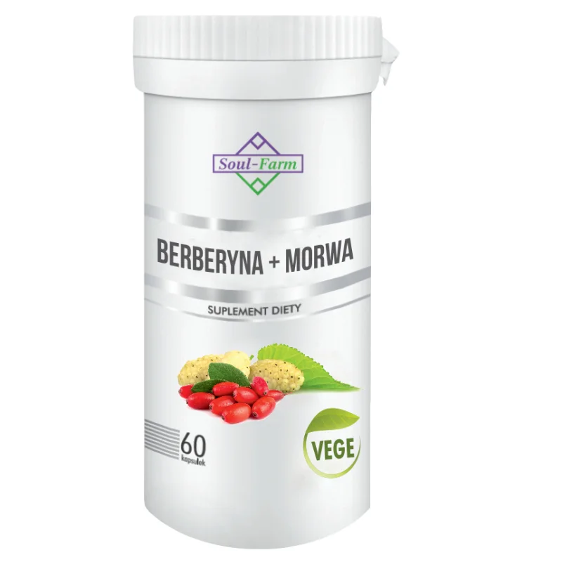Berberină si extract de mure albe 60 capsule (300 mg + 300 mg) Soul Farm