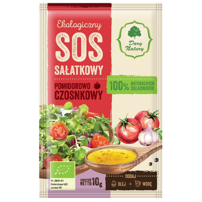 Pansament pentru salată de roșii și usturoi BIO 10 g - Dary Natury