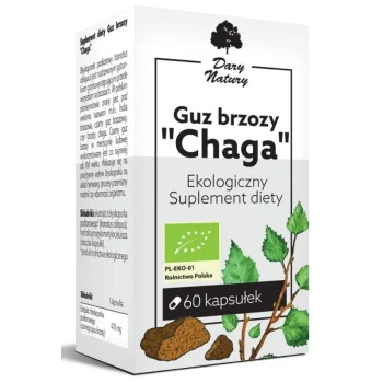 Extract ciuperci Chaga Bio, antioxidant natural, Dary Natury, 60 cps