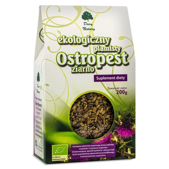 Semințe de ciulin de lapte BIO, ecologice, Dary Natury, 200 g