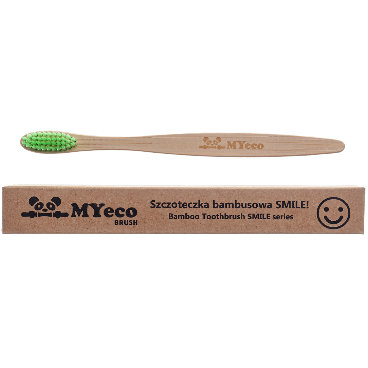 Periuță de dinți bambus verde moale - Myecobrush