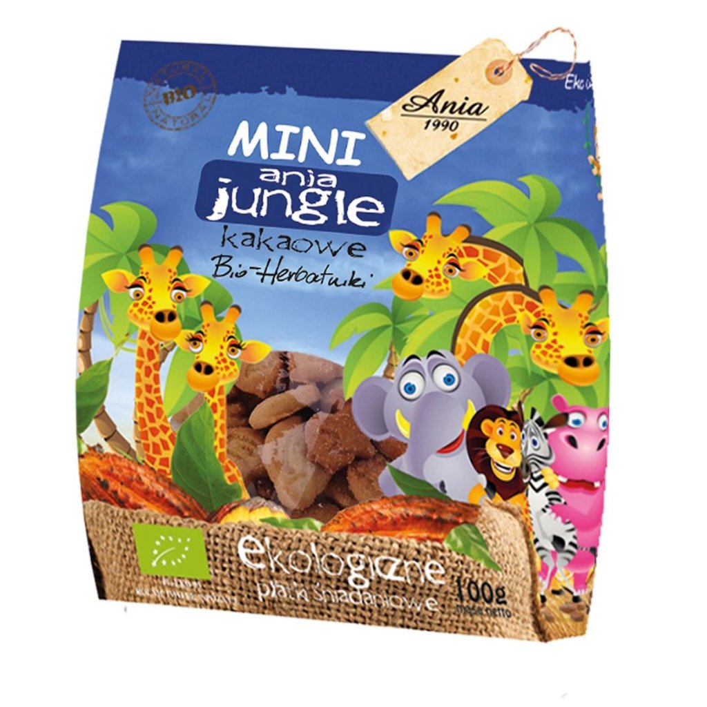Mini biscuiți cu cacao Jungle BIO 100 g - Bio Ania