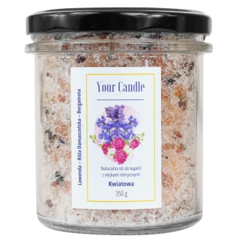 Sare de baie naturală cu flori, uleiuri esențiale, relaxare, Flower Bath, 350g