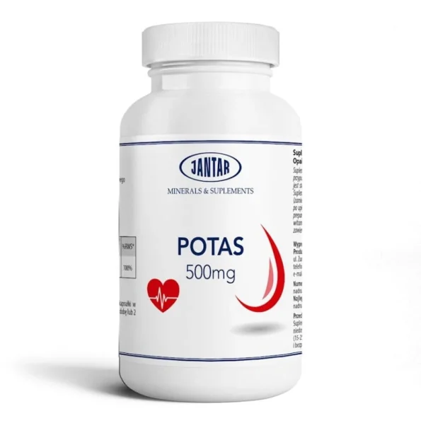 Potasiu, mineral esențial, 500 mg, Jantar, 60 cps