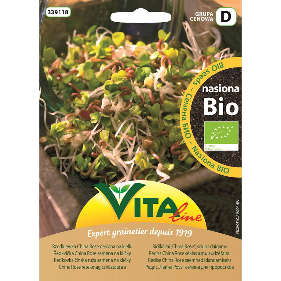 Semințe de ridichi china rose BIO pentru germeni 20 g - Vita Line