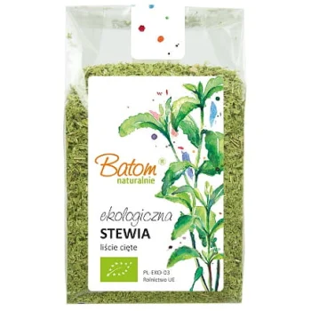 Stevia frunze uscate Bio, îndulcitor natural, Batom, 80 g