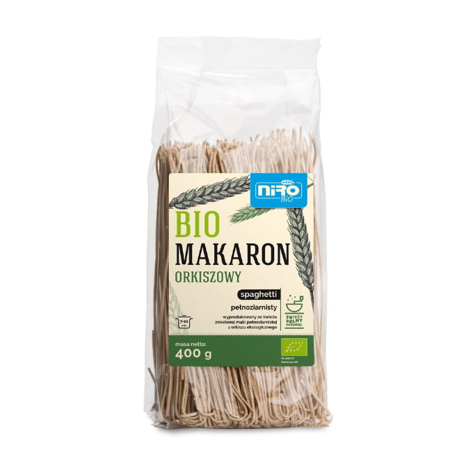 Paste (spaghete din făină integrală de grâu) BIO 400 g - Niro