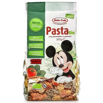Paste tricolore Mickey Bio Dalla Costa, semola grâu dur, 300 g