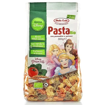Paste tricolore bio Disney Princess, grâu dur, Dalla Costa, 300 g