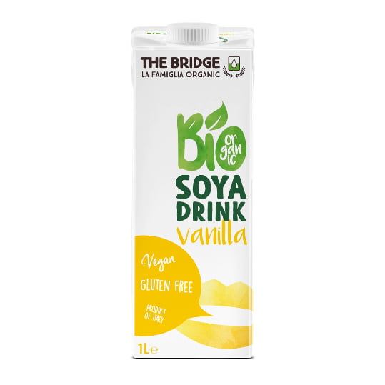 Băutură de soia fără gluten cu aromă de vanilie BIO 1 l - The Bridge