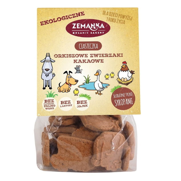 Biscuiți din spelta cu animale cu cacao BIO 100 g - Zemanka