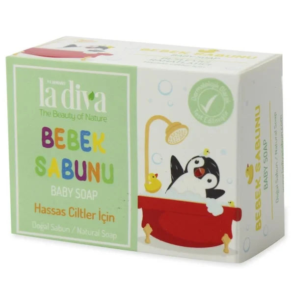 Sapun copii, curatat bland, fara parfum, 120 g, La Diva