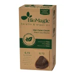 Vopsea de par, Biomagic 6.72 blond inchis, fara amoniac, keratina, ulei argan, 250 g