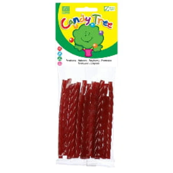 Bomboane jeleu zmeură bio, fără gluten, Candy Tree, 75g