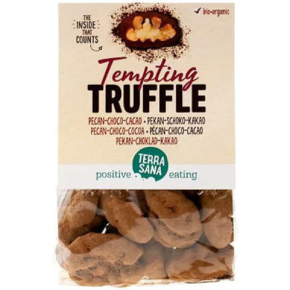 Nuci pecan în ciocolată cu lapte și cacao, Bio, Terrasana, 100g