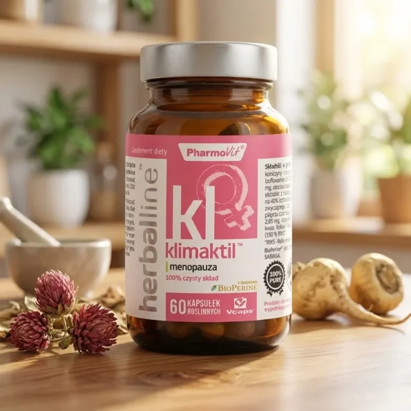 Supliment echilibru menopauza Klimaktil, trifoi rosu, maca, Pharmovit, 60 capsule - Vitamine minerale remedii naturale