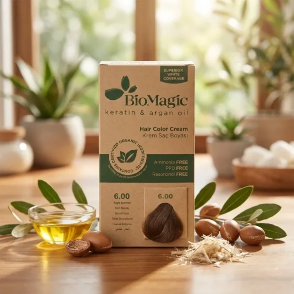 Vopsea par Biomagic 6.00, blond inchis, fara amoniac, 250g - Produse cosmetice