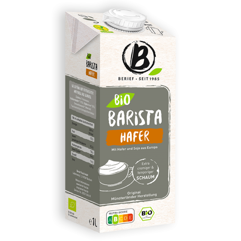 Băutură de soia cu fulgi de ovăz Barista Bio 1L Berief