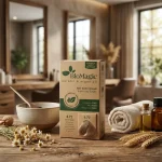 Vopsea de par blond bej deschis fara amoniac 8.72 Biomagic 250 g - Produse cosmetice