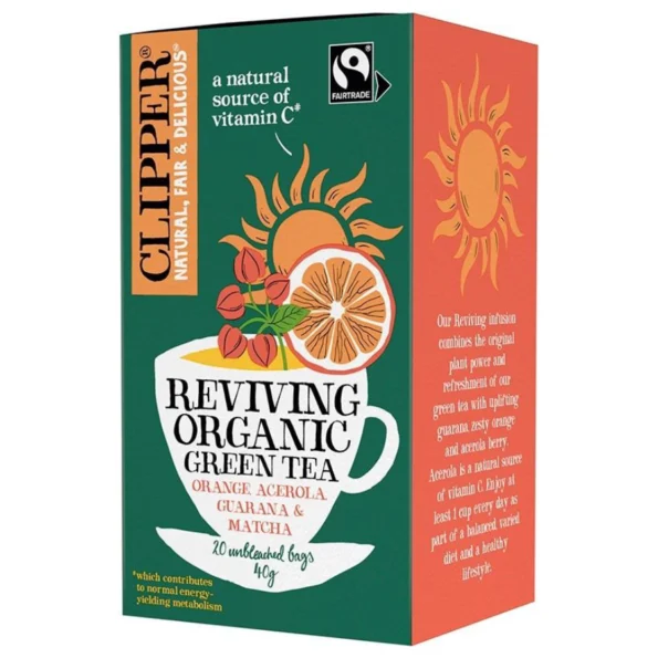 Ceai verde cu guarana acerola si matcha "Revival" Fair Trade Bio Clipper