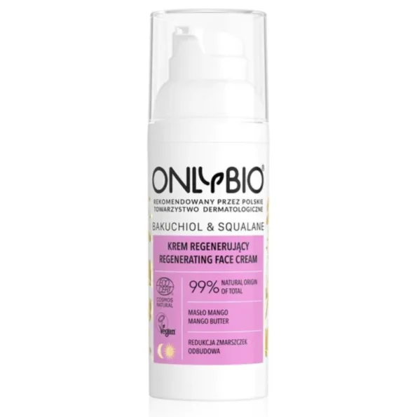 Crema regeneratoare faciala bacuchiol si squalane ECO 50 ml Only Bio