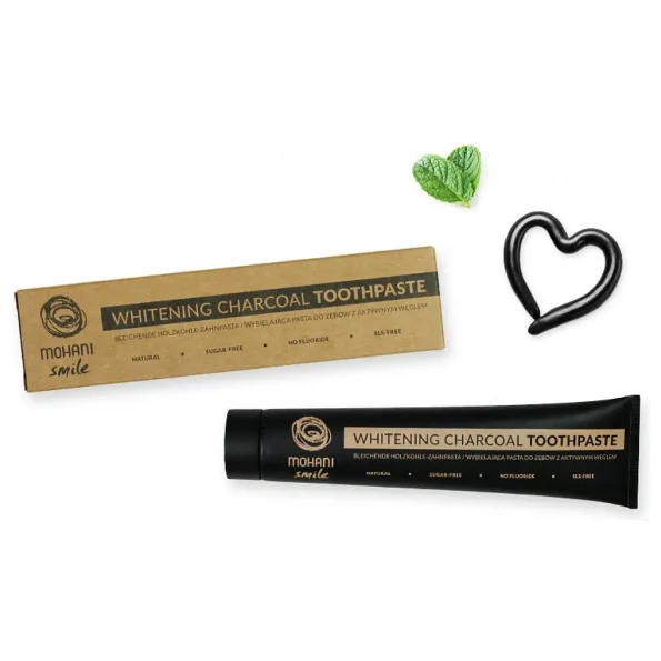 Pasta de dinti cu carbune activ fara fluor 75 ml Mohani