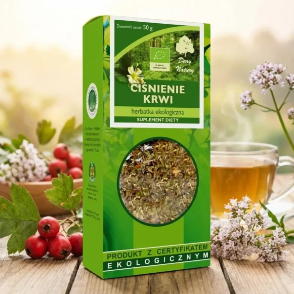 Ceai bio pentru tensiune cu păducel și valeriană, 50g, Dary Natury - Ceaiuri naturale