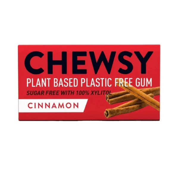 Gumă mestecat xilitol scorțișoară bio, 10 bucăți, Chewsy, 15g