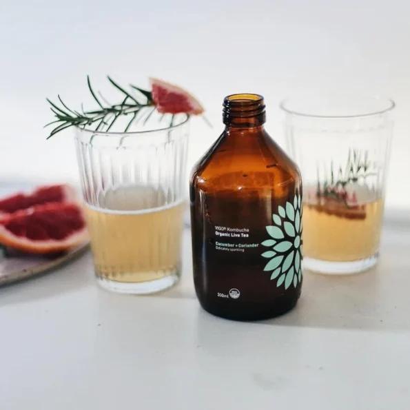 Kombucha, castravete, coriandru, probiotic, fermentata, Vigo Yoko, 330 ml