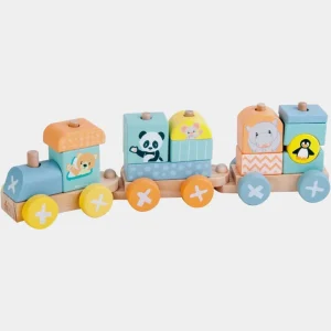 Locomotivă din lemn de jucărie pentru copii Sun Baby