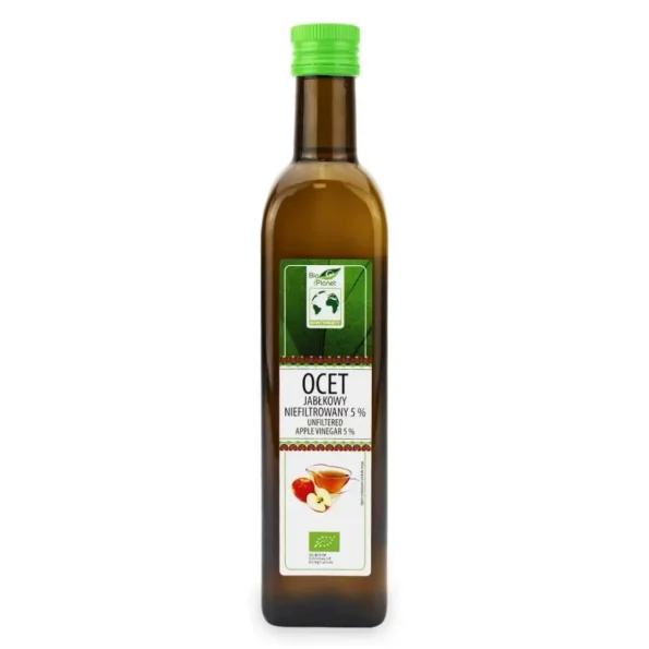 Otet de cidru de mere 5% nefiltrat Bio 500 ml Bio Planet